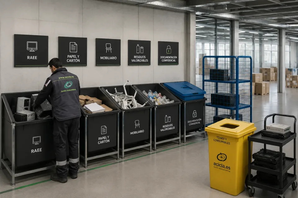 Gestión autorizada de residuos vaciado inmuebles